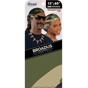 Broadus Collection Headwrap Camo Scarf, Size 15" x 60" - Green Unisex